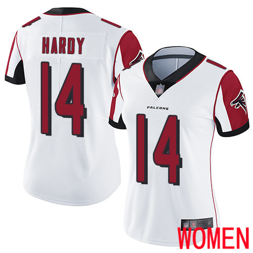 Atlanta Falcons Limited White Women Justin Hardy Road Jersey NFL Football 14 Vapor Untouchable